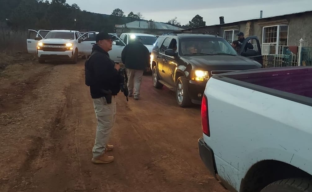 Elementos de seguridad buscan al presidente Seccional de Las Varas en Chihuahua  (04/02/2026). Foto: Especial
