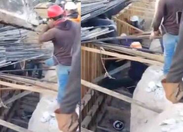 VIDEO: Con maquinaria pesada, así fue el rescate de los trabajadores atrapados en colapso de muro de contención en el Tren Maya