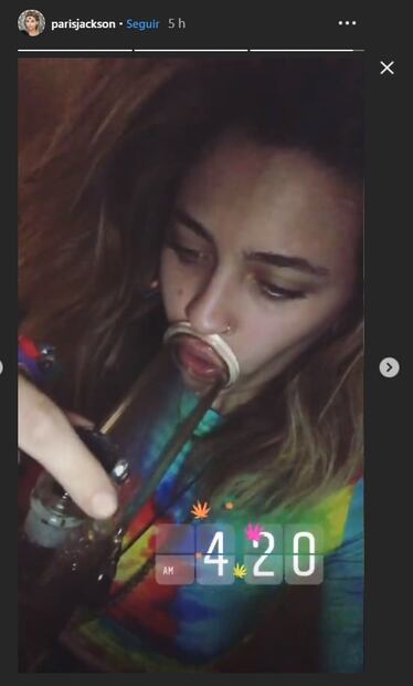 Paris Jackson comparte video ¿drogándose?