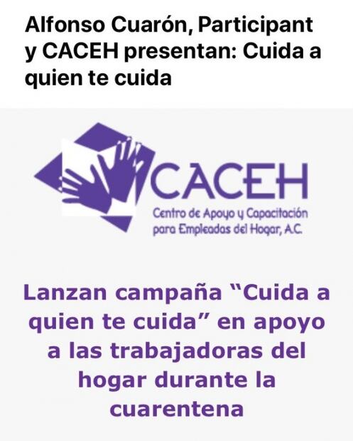 Cuarón impulsa campaña para proteger a empleadas domésticas