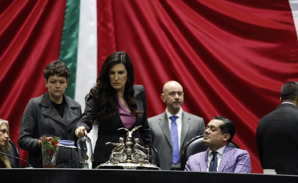 La Presidenta de la Mesa Directiva de San Lázaro, Kenia López Rabadán (03/12/2025). Foto: Diego Simón Sánchez / EL UNIVERSAL
