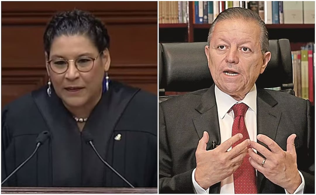 El ministro en retiro le deseó éxito a la nueva integrante de la Corte. Foto: Captura / EL UNIVERSAL