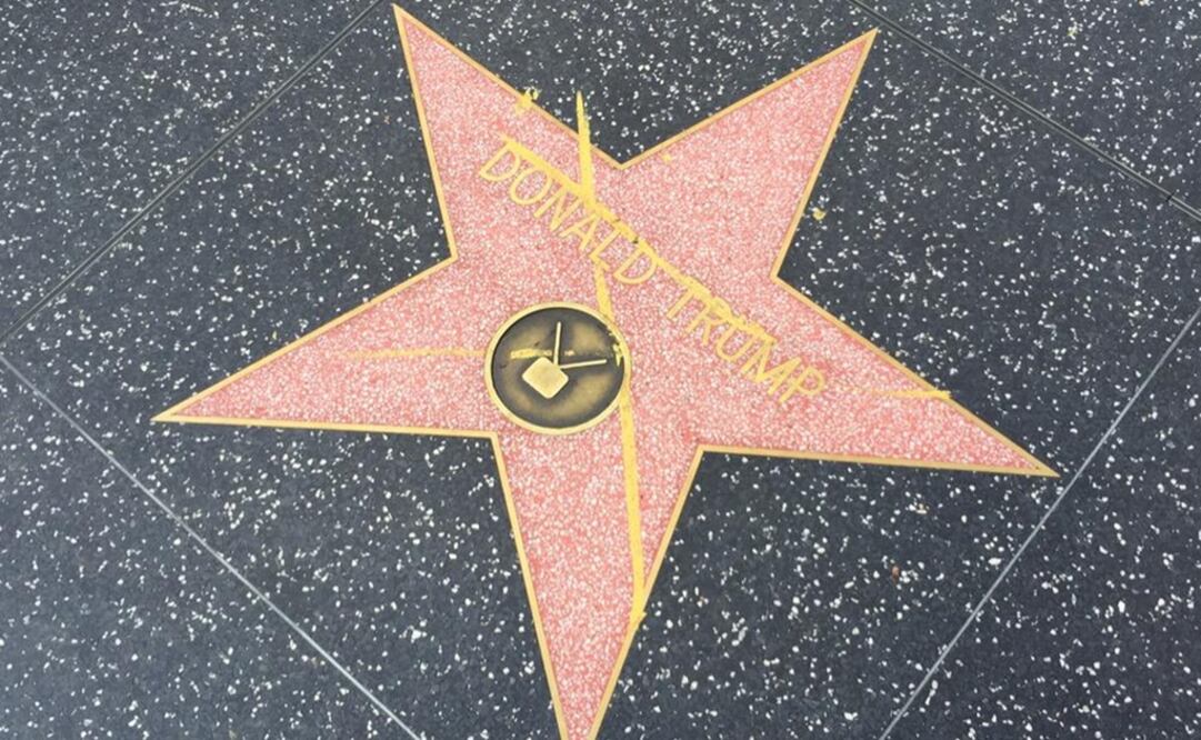 Hasta el momento se desconoce a los autores del acto y qué utilizaron para vandalizar la estrella. (FOTO de Twitter: @hunterschwarz)