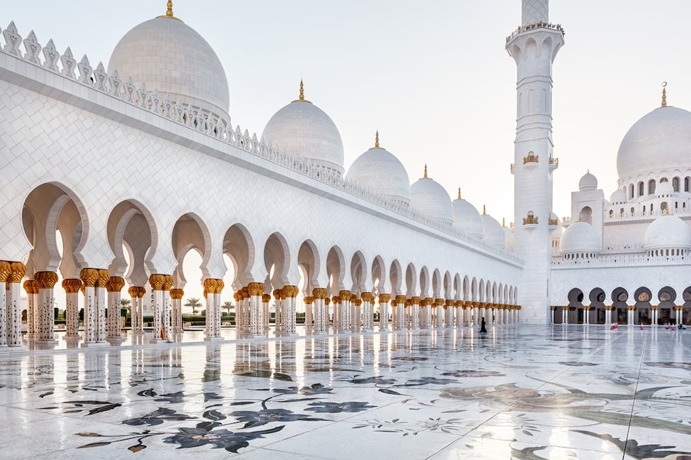 La opulenta mezquita Sheikh Zayed. Foto: Istock