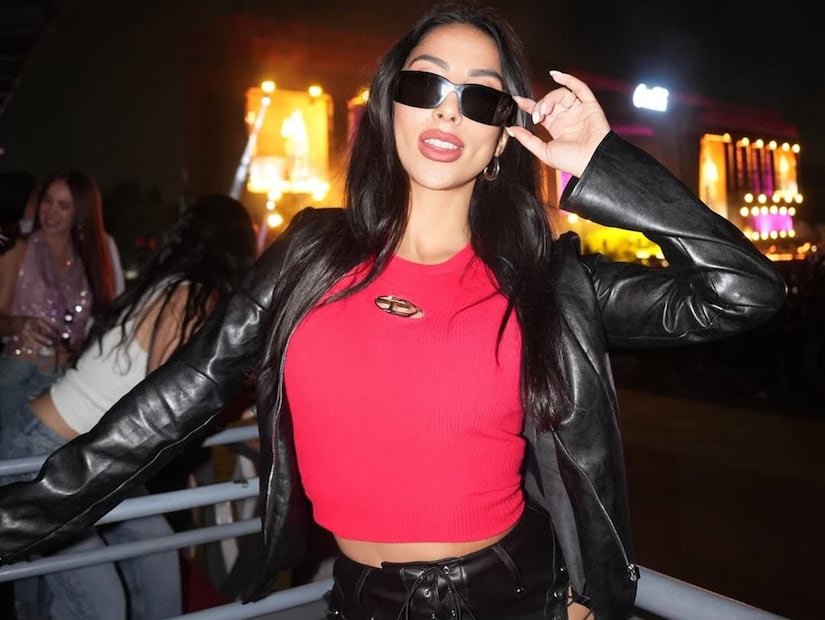 El efecto piel protagoniza el outfit de María Chacón. Foto: Instagram @oficialmariachacon