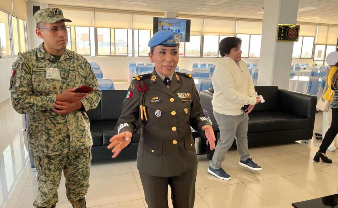 Teniente Coronel Enfermera, María del Rosario Cardoso Reyes, asumió como la primera mujer al frente del Centro de Entrenamiento Conjunto de Operaciones de Paz de México. Foto: Especial
