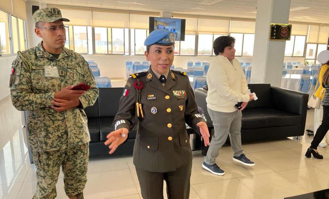 Teniente Coronel Enfermera, María del Rosario Cardoso Reyes, asumió como la primera mujer al frente del Centro de Entrenamiento Conjunto de Operaciones de Paz de México. Foto: Especial