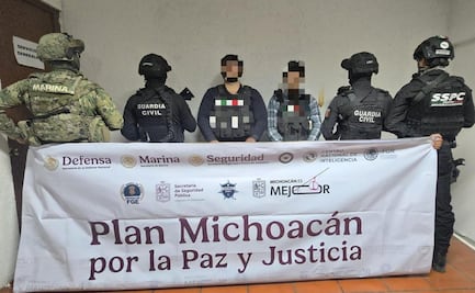 Fuerzas estatales y federales, capturan a dos presuntos integrantes del CJNG en Morelia; les aseguran armas, cartuchos y chalecos
