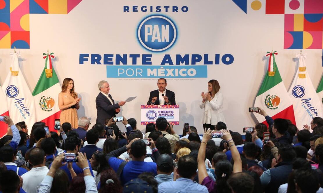 El dirigente nacional del PAN, Marko Cortés, reconoció que existen riesgos en la realización de elecciones primarias para designar al candidato o candidata presidencial del Frente Amplio por México. Foto: especial