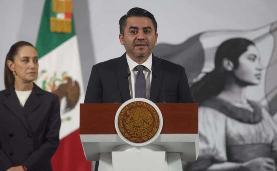 Efraín Morales, director general de Conagua, durante la mañanera del 5 de noviembre del 2025. Foto: Carlos Mejía/ EL UNIVERSAL