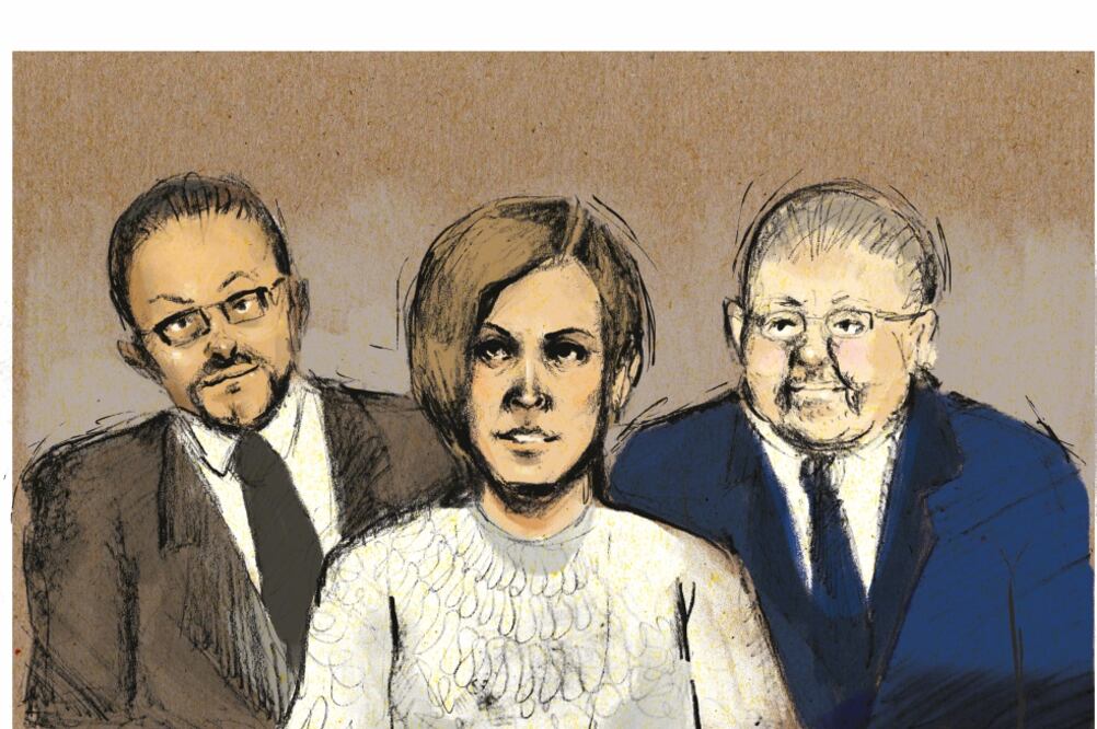 Rosario Robles estuvo acompañada durante la audiencia por su equipo de abogados. ILUSTRACIÓN: DANTE DE LA VEGA. EL UNIVERSAL