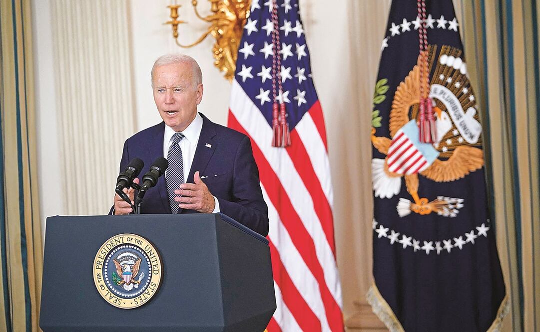 El presidente de Estados Unidos, Joe Biden, durante la ceremonia de firma de la Ley de Reducción de la Inflación, el 16 de agosto pasado en Washington.