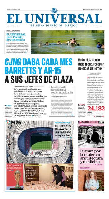 Portada impresa del 28 de febrero de 2026