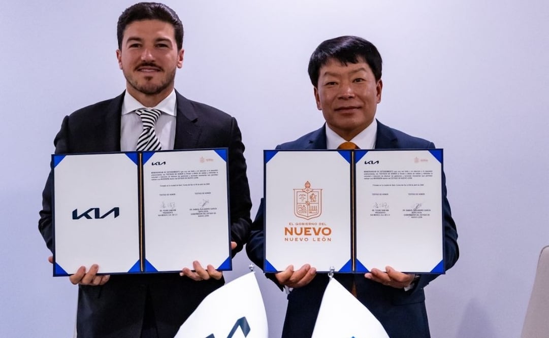 Samuel García anuncia inversión de KIA en NL por 600 millones de dólares; se reúne en Corea del Sur con director ejecutivo de la marca en México.
Foto: Especial.