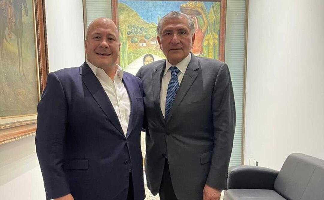 Reunión de Adán Augusto, secretario de Gobernación y Enrique Alfaro, gobernador de Jalisco. Foto: Twitter