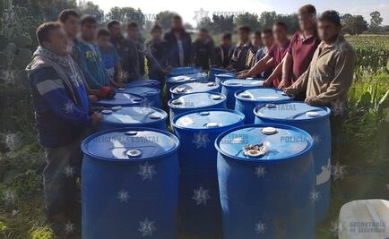 Desmantelan presunta banda de huachicoleros en Edomex