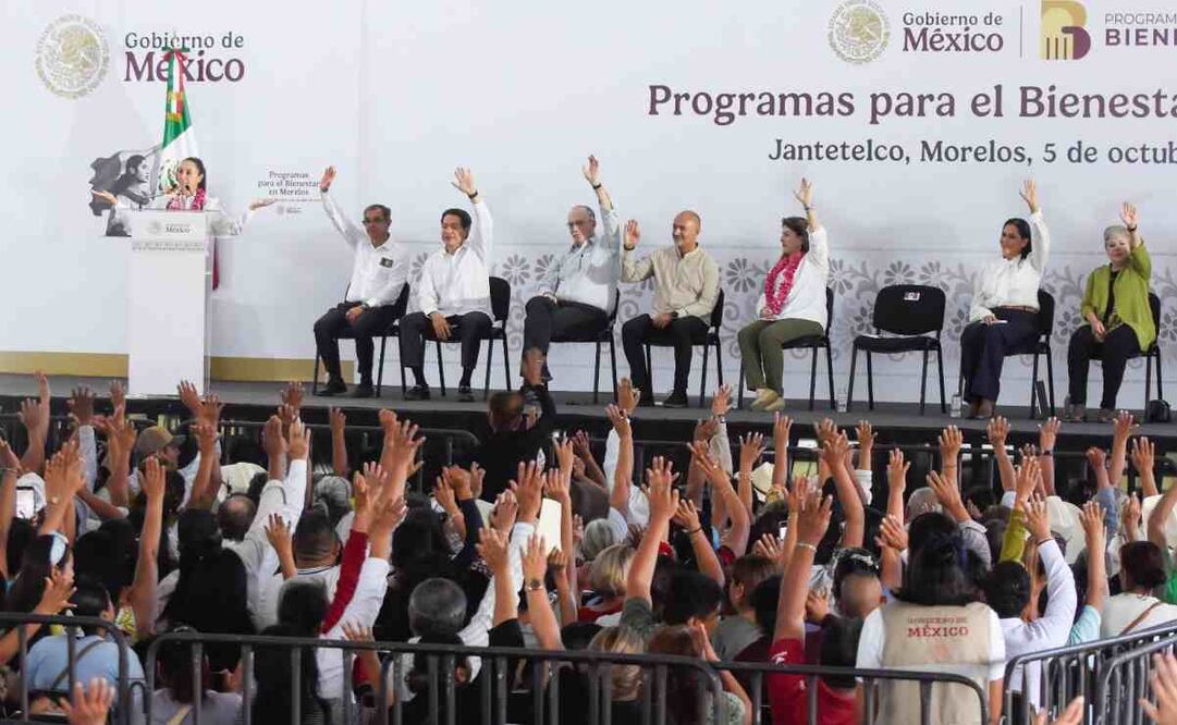 La presidenta de México Claudia Sheinbaum visitó el municipio de Jantetelco en Morelos en su primer gira de trabajo como mandataria nacional. Foto: Tony Rivera/EL UNIVERSAL
