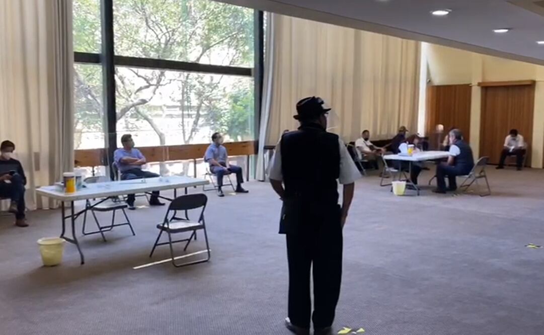 Lobby del auditorio del edificio de la Curia de la Arquidiócesis Primada de México / Captura de pantalla
