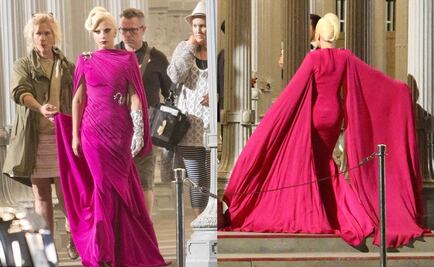 Lady Gaga, en el rodaje de "American Horror Story"