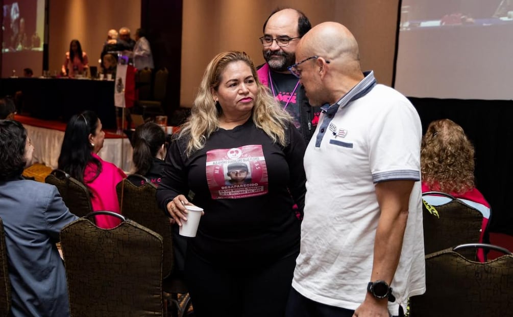 Ceci Flores, activista y madre buscadora asiste a la reunión del Consejo Nacional de Somos México (08/08/2026). Foto: Hugo Salvador / EL UNIVERSAL