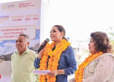 Avanzan obras recosntrucción en Chilpancingo tras daños por el huracán John; Evelyn Salgado supervisa acciones