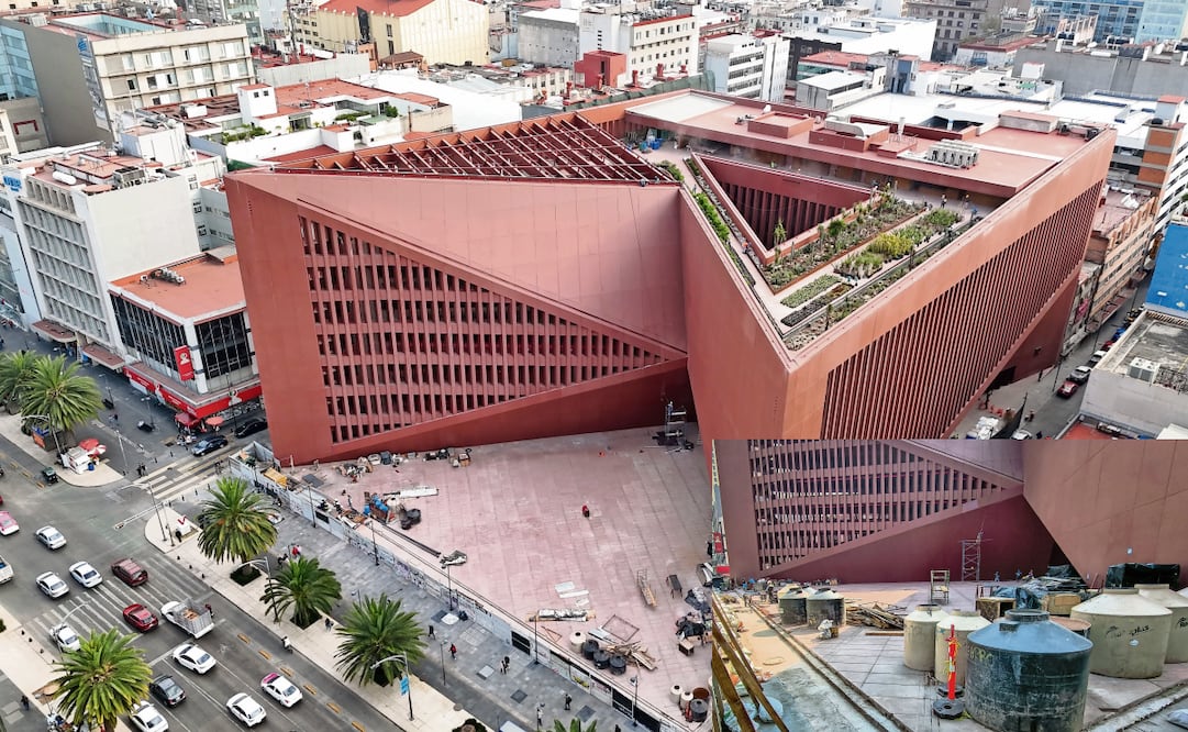 Aunque la estructura de la obra está prácticamente terminada, incluyendo la plaza pública y la terraza verde, todavía hay cuestiones pendientes y no son mínimas, como la colocación de mobiliario y hasta de tinacos. Fotos: Diego Prado / EL UNIVERSAL