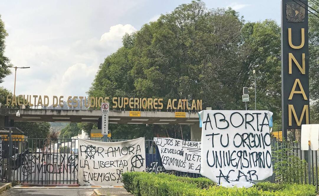 Los paristas llevan 20 días ocupando las instalaciones de la FES Acatlán, por lo que las clases se realizan en línea. Foto: Rebeca Jiménez/ EL UNIVERSAL