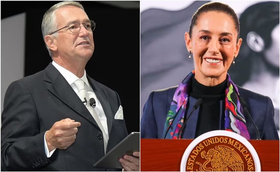 Salinas Pliego responde a Sheinbaum. Foto: X y Axel Sánchez. EL UNIVERSAL