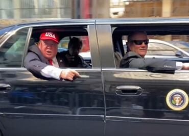 Un circo, afuera del tribunal donde comparecerá hoy Donald Trump