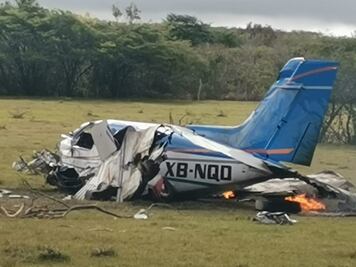 Se desploma aeronave en Comitán, Chiapas