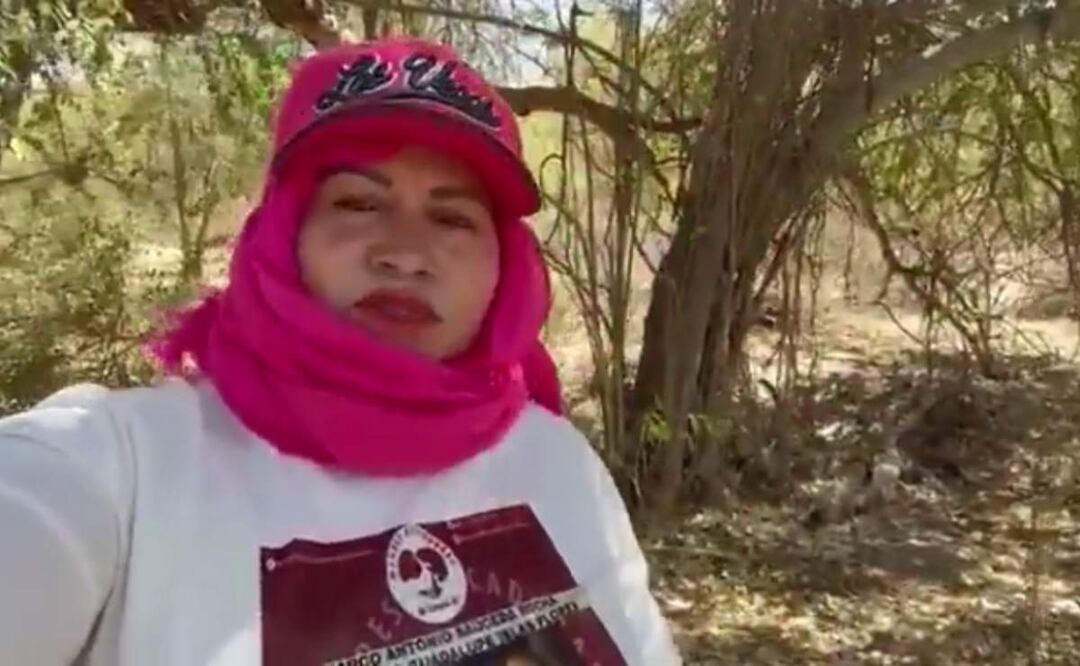 Ceci Flores, líder del colectivo Madres Buscadoras de Sonora, pide ayuda a los Cárteles de México para encontrar a sus hijos desaparecidos (22/02/2025). Foto: Especial