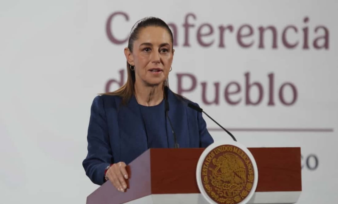 Claudia Sheinbaum en su conferencia matutina del 1 de octubre de 2025. Foto: Carlos Jimenez / EL UNIVERSAL