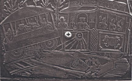 INBAL recupera placa dañada de José Guadalupe Posada para hacer dictamen