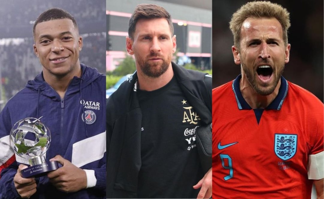 Kylian Mbappé, Lionel Messi y Harry Kane / Foto: Especiales 