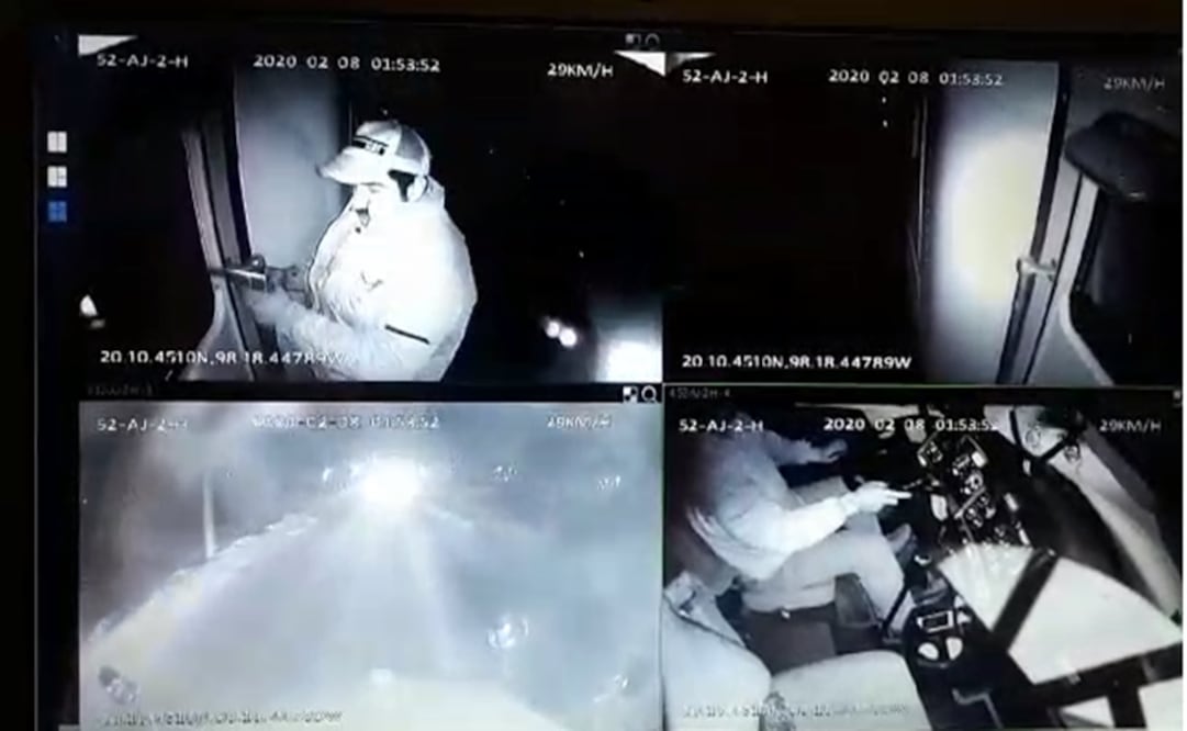 Foto: Tomada del video / El presunto delincuente empieza a disparar en repetidas ocasiones a la ventanilla del conductor