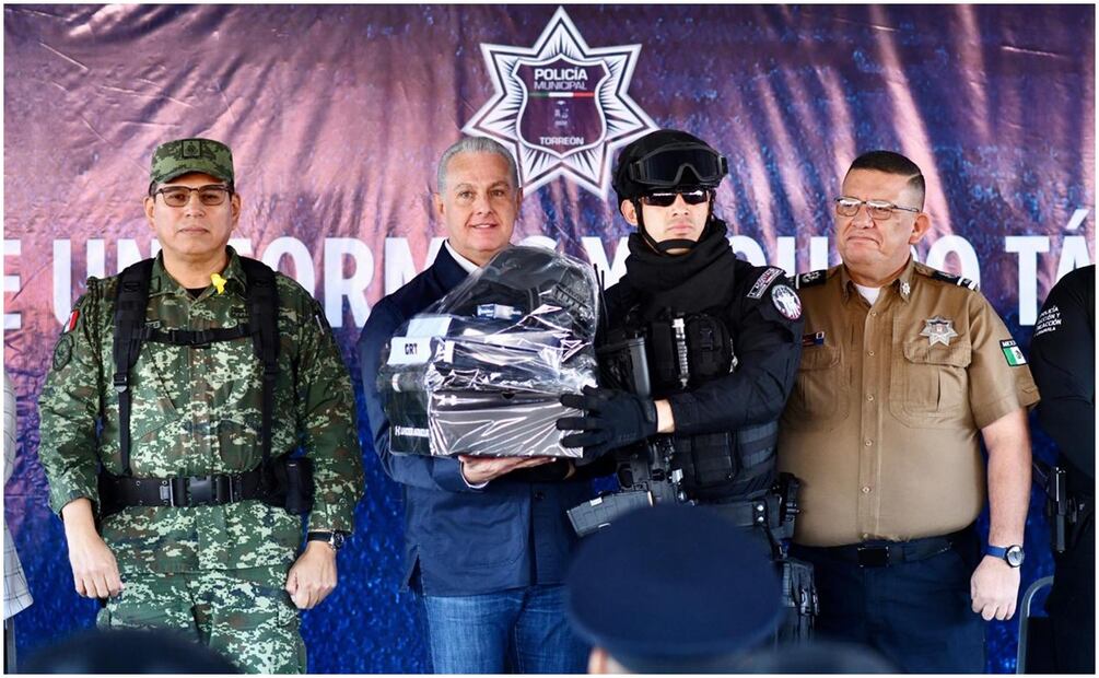 Alcalde de Torreón da de baja a los elementos del Grupo Reacción Torreón (GRT) de la Policía municipal y pide que regresen a la Policía Estatal (20/09/2024). Foto: Especial