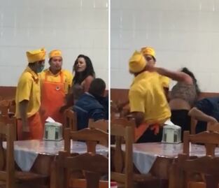Empleado golpea a mujer en taquería de Querétaro