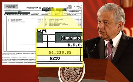 Sueldo, vales y descuentos… este es el recibo de nómina de AMLO