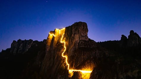 Hidalgo estrena nueva vía ferrata nocturna