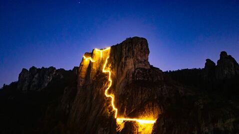 Hidalgo estrena nueva vía ferrata nocturna