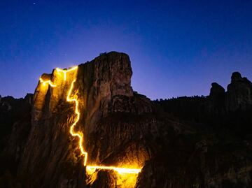 Hidalgo estrena nueva vía ferrata nocturna