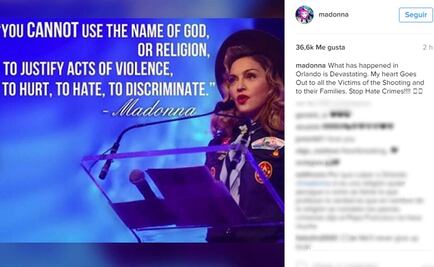 Madonna lamenta tiroteo en Orlando