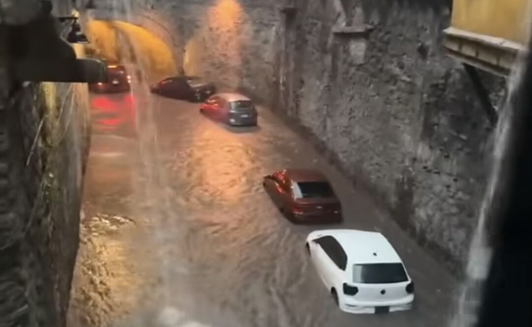 Fuertes lluvias en Guanajuato (14/07/2025). Foto: Especial