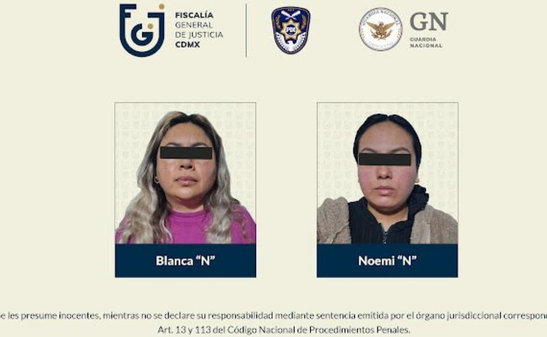 Fiscalía capitalina detiene a dos mujeres por delitos contra la salud en la alcaldía Miguel Hidalgo.
Foto: Especial.