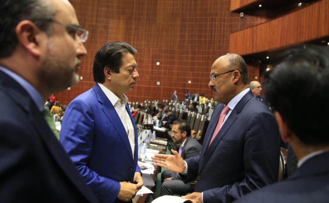 René Juárez Cisneros y Mario Delgado. Foto: Twitter @JuarezCisneros