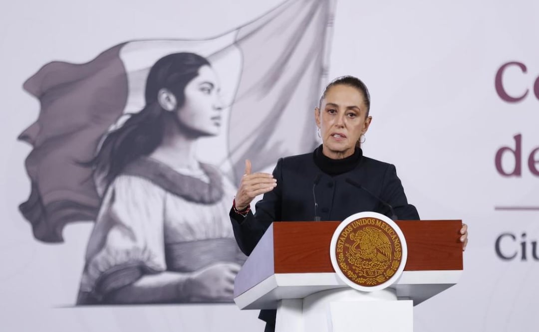 Presidenta Claudia Sheinbaum durante su conferencia mañanera de este 21 de enero del 2026 (21/01/2026). Foto: Diego Simón Sánchez / EL UNIVERSAL