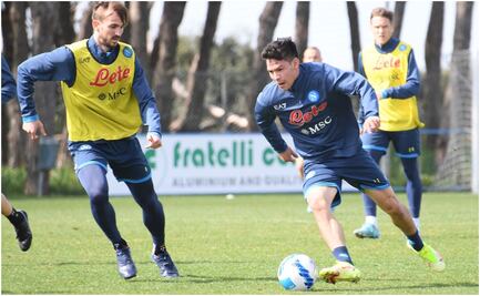 'Chucky' Lozano volvió a los entrenamientos del Napoli y podría jugar ante el Milan