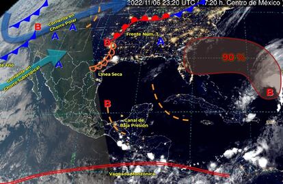 Este lunes se esperan lluvias fuertes en Tabasco, Chiapas y otros tres estados