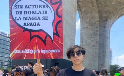 "La IA no se alimenta sola"; locutores y actores de doblaje se manifiestan, exigen su regulación 