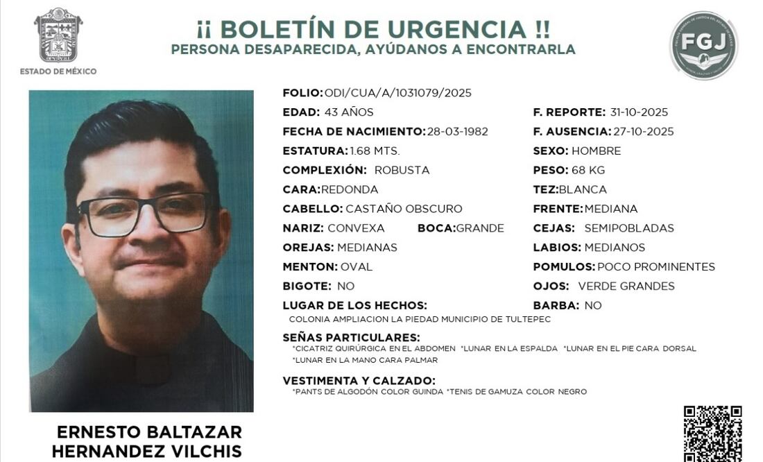 Se pronuncia Diócesis sobre muerte de sacerdote Ernesto Baltazar.
Foto: Especial